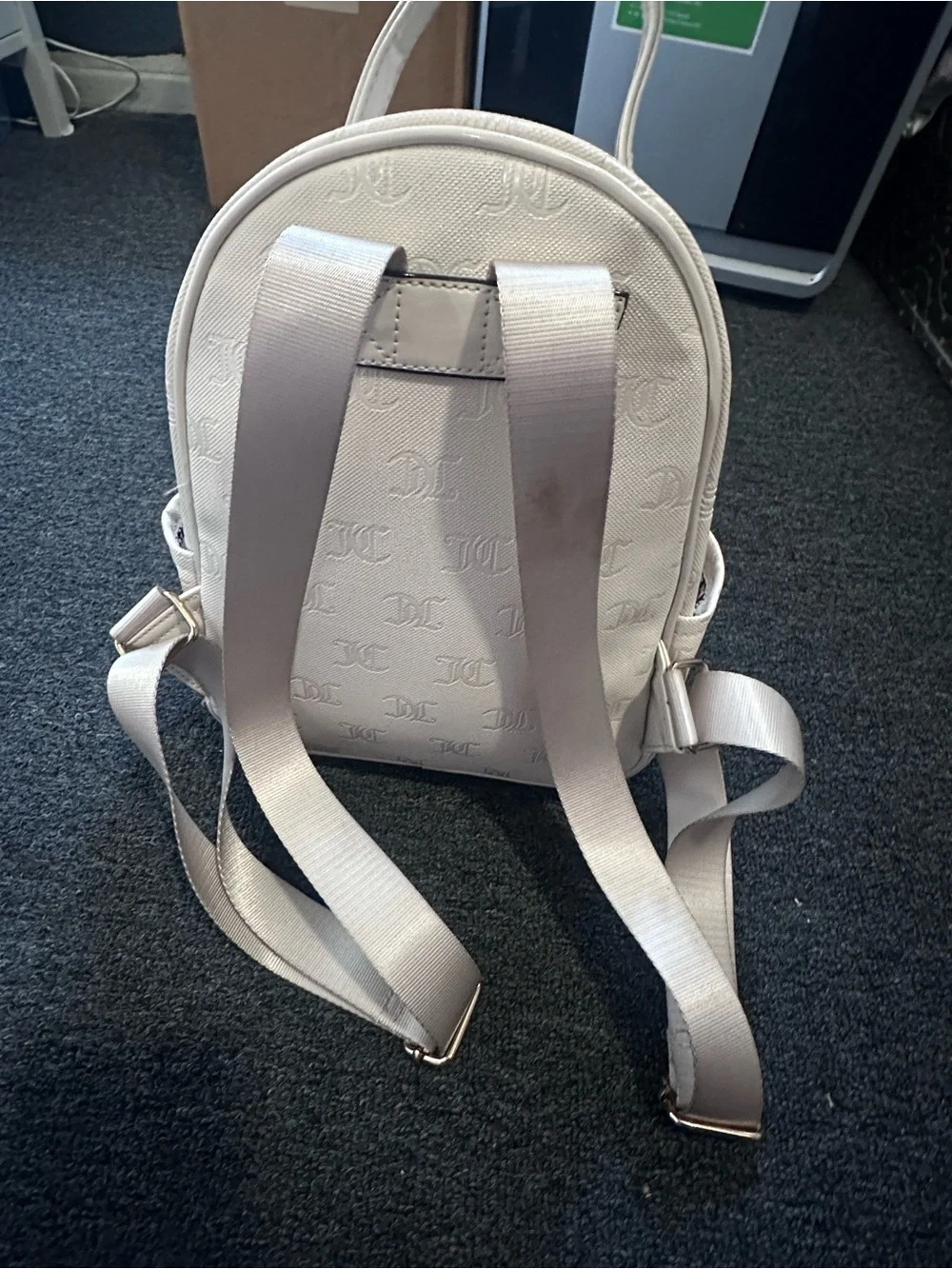 Juicy Couture Cream Mini Logo Backpack